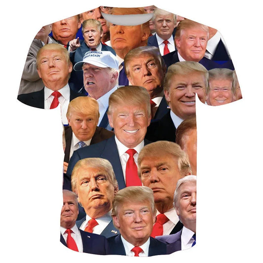 USA Trump Expressions 3D Full Printed T Shirt Summer Tshirt Funny Tee Shirt Camiseta Hombre Men Clothes Unisex Pullover