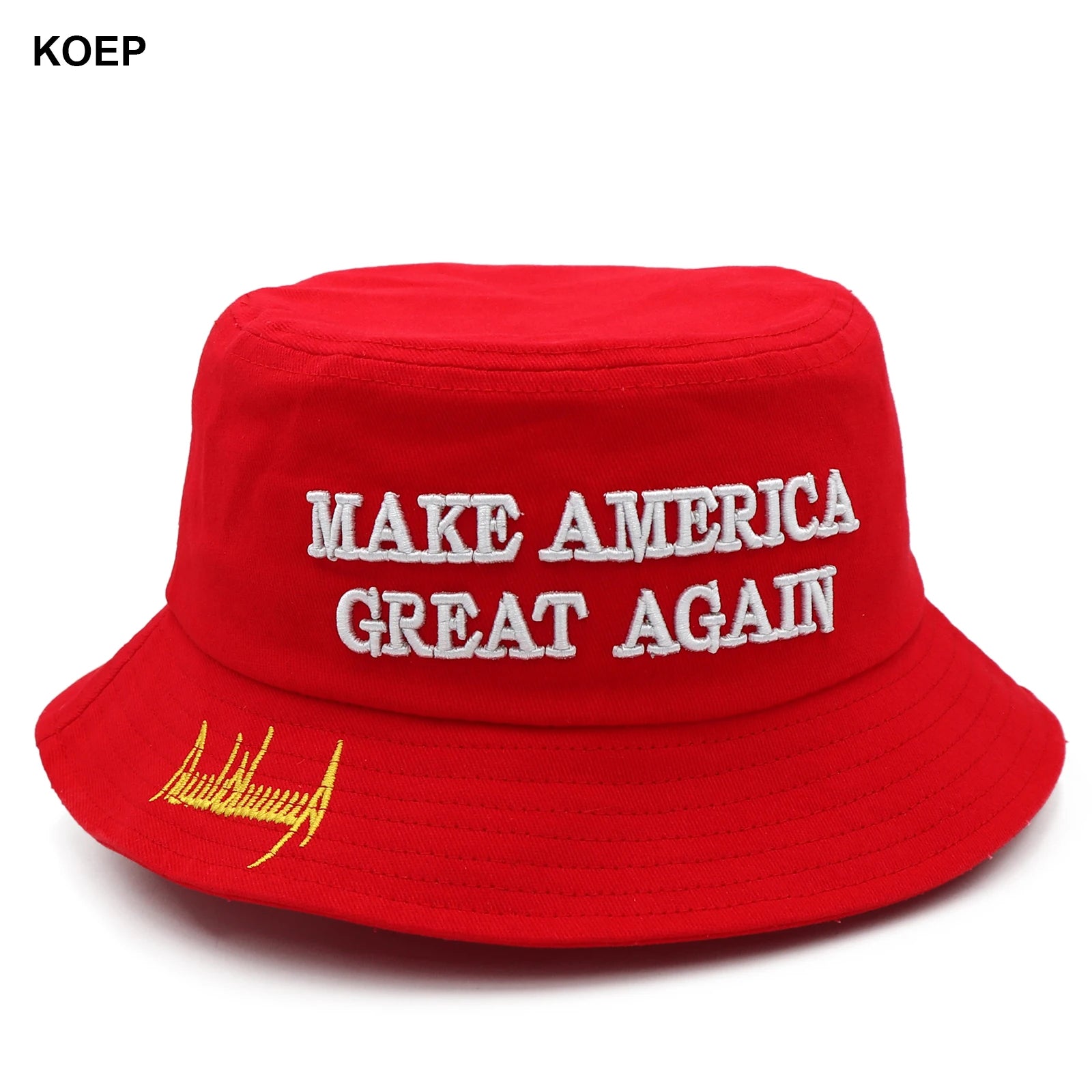 MAGA Red Bucket Hat Trump 2024 Flag Cap Make America Great Again Donald Trump Unisex Outdoor Sun Hat